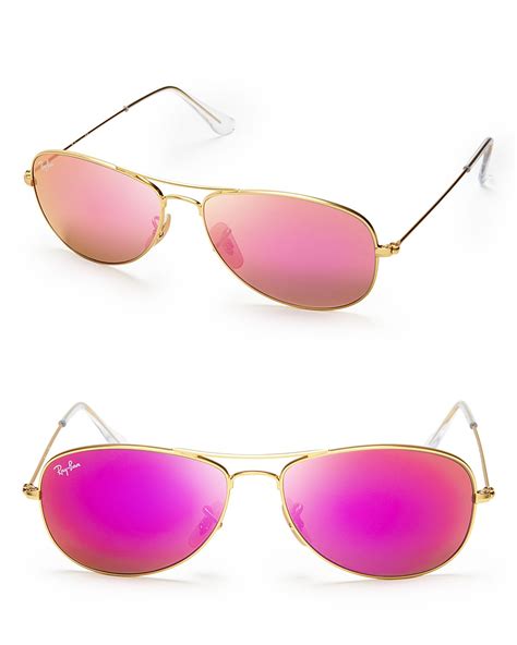 pink reflective sunglasses|pink ray bans sunglasses.